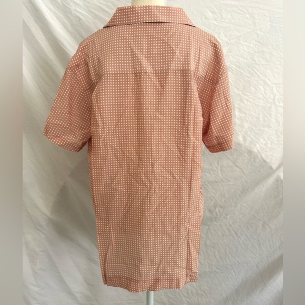 Solid & Striped Dahlia Top Baby Polkadot Taupe Button Front Collared Large - Picture 3 of 8